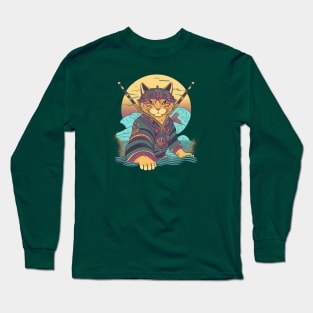 Samurai Cat Long Sleeve T-Shirt